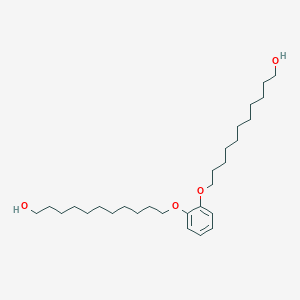 molecular formula C28H50O4 B039340 1,2-Bis-(11-hydroxyundecyloxy)benzene CAS No. 123934-38-3