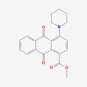 molecular formula C21H19NO4 B3934093 Methyl 9,10-dioxo-4-piperidin-1-ylanthracene-1-carboxylate 