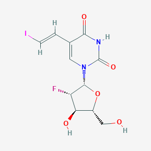 molecular formula C11H12FIN2O5 B039341 5-(2-Iodovinyl)-1-(2'-fluoro-2'-deoxyuridine) CAS No. 121563-65-3