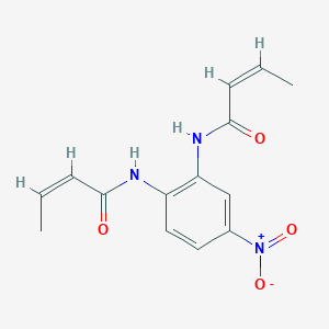 molecular formula C14H15N3O4 B393432 N-{2-(2-butenoylamino)-4-nitrophenyl}-2-butenamide 