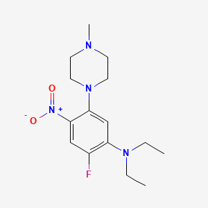 molecular formula C15H23FN4O2 B3934463 N,N-DIETHYL-N-[2-FLUORO-5-(4-METHYLPIPERAZINO)-4-NITROPHENYL]AMINE 