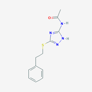 molecular formula C12H14N4OS B393449 N-{5-[(2-phenylethyl)sulfanyl]-1H-1,2,4-triazol-3-yl}acetamide 