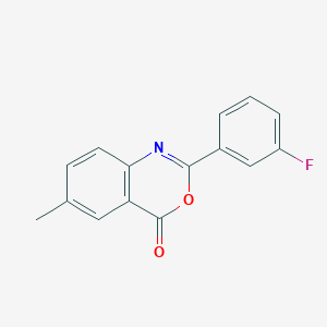 molecular formula C15H10FNO2 B393453 2-(3-fluorophenyl)-6-methyl-4H-3,1-benzoxazin-4-one 