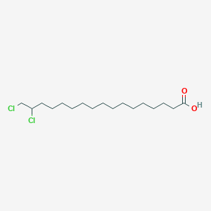 molecular formula C17H32Cl2O2 B039346 16,17-二氯十七烷酸 CAS No. 116409-75-7