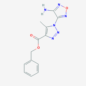 molecular formula C13H12N6O3 B393466 benzyl 1-(4-amino-1,2,5-oxadiazol-3-yl)-5-methyl-1H-1,2,3-triazole-4-carboxylate 