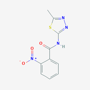 molecular formula C10H8N4O3S B393469 N-(5-methyl-1,3,4-thiadiazol-2-yl)-2-nitrobenzamide 