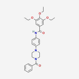molecular formula C30H35N3O5 B3934700 N-[4-(4-benzoylpiperazin-1-yl)phenyl]-3,4,5-triethoxybenzamide 