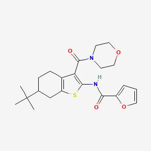 molecular formula C22H28N2O4S B3934719 N-[6-tert-butyl-3-(morpholine-4-carbonyl)-4,5,6,7-tetrahydro-1-benzothiophen-2-yl]furan-2-carboxamide 