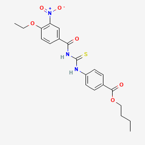 molecular formula C21H23N3O6S B3934877 Butyl 4-[(4-ethoxy-3-nitrobenzoyl)carbamothioylamino]benzoate 