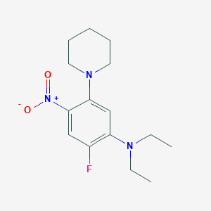 molecular formula C15H22FN3O2 B3934917 N,N-diethyl-2-fluoro-4-nitro-5-piperidin-1-ylaniline 