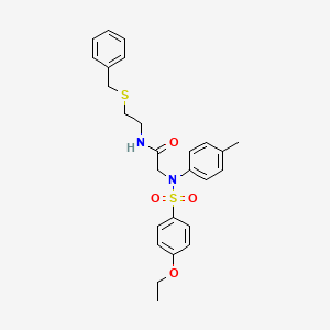 molecular formula C26H30N2O4S2 B3934944 N-[2-(benzylsulfanyl)ethyl]-N~2~-[(4-ethoxyphenyl)sulfonyl]-N~2~-(4-methylphenyl)glycinamide 