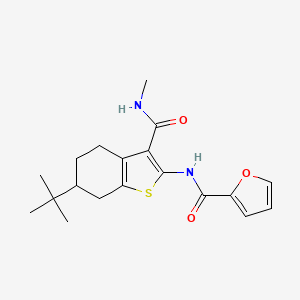 molecular formula C19H24N2O3S B3934959 N-[6-tert-butyl-3-(methylcarbamoyl)-4,5,6,7-tetrahydro-1-benzothiophen-2-yl]furan-2-carboxamide 