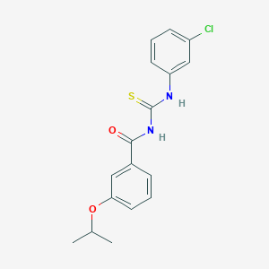 molecular formula C17H17ClN2O2S B3935165 N-[(3-chlorophenyl)carbamothioyl]-3-(propan-2-yloxy)benzamide 