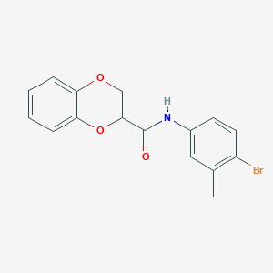 molecular formula C16H14BrNO3 B3935183 N-(4-bromo-3-methylphenyl)-2,3-dihydro-1,4-benzodioxine-3-carboxamide 