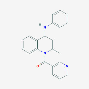 molecular formula C22H21N3O B3935348 [2-methyl-4-(phenylamino)-3,4-dihydroquinolin-1(2H)-yl](pyridin-3-yl)methanone 