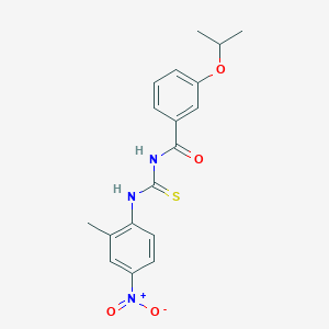 molecular formula C18H19N3O4S B3935423 N-[(2-methyl-4-nitrophenyl)carbamothioyl]-3-(propan-2-yloxy)benzamide 