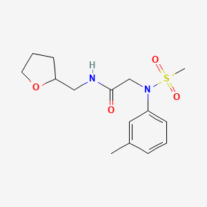 molecular formula C15H22N2O4S B3935461 N~2~-(3-methylphenyl)-N~2~-(methylsulfonyl)-N~1~-(tetrahydro-2-furanylmethyl)glycinamide 