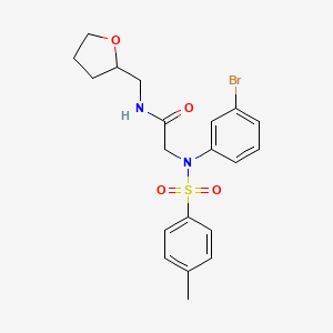 molecular formula C20H23BrN2O4S B3935491 N~2~-(3-bromophenyl)-N~2~-[(4-methylphenyl)sulfonyl]-N-(tetrahydrofuran-2-ylmethyl)glycinamide 