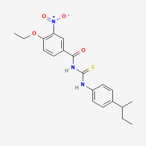 molecular formula C20H23N3O4S B3935529 N-{[4-(butan-2-yl)phenyl]carbamothioyl}-4-ethoxy-3-nitrobenzamide 