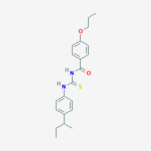 molecular formula C21H26N2O2S B3935552 N-{[4-(butan-2-yl)phenyl]carbamothioyl}-4-propoxybenzamide 