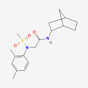 molecular formula C18H26N2O3S B3935630 N-(2-bicyclo[2.2.1]heptanyl)-2-(2,4-dimethyl-N-methylsulfonylanilino)acetamide 