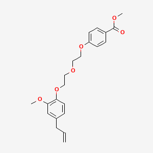 molecular formula C22H26O6 B3935764 Methyl 4-[2-[2-(2-methoxy-4-prop-2-enylphenoxy)ethoxy]ethoxy]benzoate 
