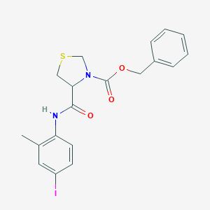 molecular formula C19H19IN2O3S B393583 Benzyl 4-[(4-iodo-2-methylphenyl)carbamoyl]-1,3-thiazolidine-3-carboxylate 