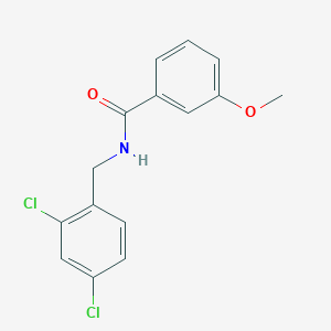 molecular formula C15H13Cl2NO2 B3935862 N-[(2,4-dichlorophenyl)methyl]-3-methoxybenzamide 