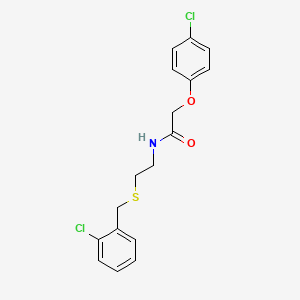 molecular formula C17H17Cl2NO2S B3935982 N-{2-[(2-chlorobenzyl)sulfanyl]ethyl}-2-(4-chlorophenoxy)acetamide 