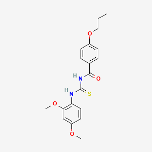 molecular formula C19H22N2O4S B3936063 N-[(2,4-dimethoxyphenyl)carbamothioyl]-4-propoxybenzamide 
