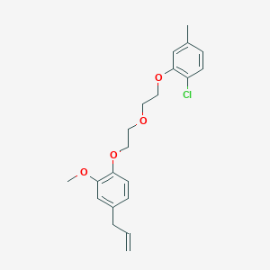 molecular formula C21H25ClO4 B3936070 1-Chloro-2-[2-[2-(2-methoxy-4-prop-2-enylphenoxy)ethoxy]ethoxy]-4-methylbenzene 