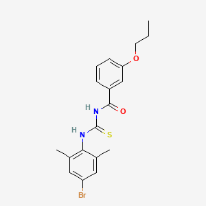 molecular formula C19H21BrN2O2S B3936200 N-[(4-bromo-2,6-dimethylphenyl)carbamothioyl]-3-propoxybenzamide 