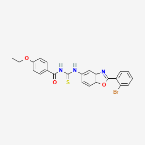 molecular formula C23H18BrN3O3S B3936224 N-{[2-(2-bromophenyl)-1,3-benzoxazol-5-yl]carbamothioyl}-4-ethoxybenzamide 