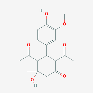 2,4-Diacetyl-5-hydroxy-3-(4-hydroxy-3-methoxyphenyl)-5-methylcyclohexanone