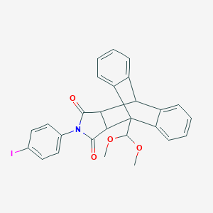 1-(Dimethoxymethyl)-17-(4-iodophenyl)-17-azapentacyclo[6.6.5.0~2,7~.0~9,14~.0~15,19~]nonadeca-2,4,6,9,11,13-hexaene-16,18-dione (non-preferred name)