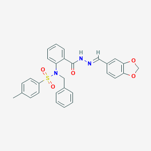 N-(2-{[2-(1,3-benzodioxol-5-ylmethylene)hydrazino]carbonyl}phenyl)-N-benzyl-4-methylbenzenesulfonamide