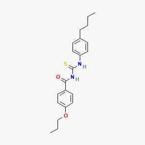 molecular formula C21H26N2O2S B3936416 N-[(4-butylphenyl)carbamothioyl]-4-propoxybenzamide 