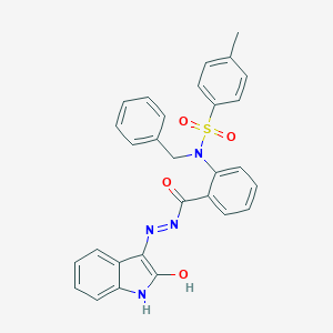 N-benzyl-4-methyl-N-(2-{[2-(2-oxo-1,2-dihydro-3H-indol-3-ylidene)hydrazino]carbonyl}phenyl)benzenesulfonamide