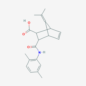 3-[(2,5-Dimethylanilino)carbonyl]-7-(1-methylethylidene)bicyclo[2.2.1]hept-5-ene-2-carboxylic acid