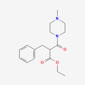 molecular formula C17H24N2O3 B3936434 Ethyl 2-benzyl-3-(4-methylpiperazin-1-yl)-3-oxopropanoate 