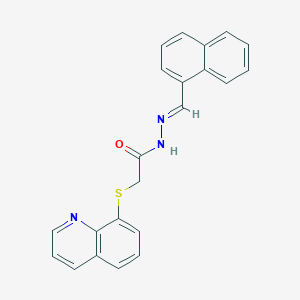 N'-(1-naphthylmethylene)-2-(8-quinolinylsulfanyl)acetohydrazide