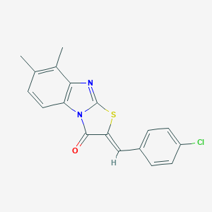 2-(4-chlorobenzylidene)-7,8-dimethyl[1,3]thiazolo[3,2-a]benzimidazol-3(2H)-one
