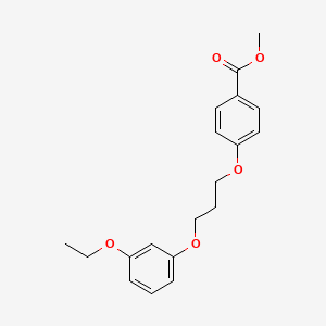 molecular formula C19H22O5 B3936551 methyl 4-[3-(3-ethoxyphenoxy)propoxy]benzoate 