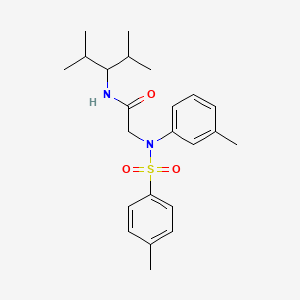 molecular formula C23H32N2O3S B3936572 N-(2,4-dimethylpentan-3-yl)-2-(3-methyl-N-(4-methylphenyl)sulfonylanilino)acetamide 