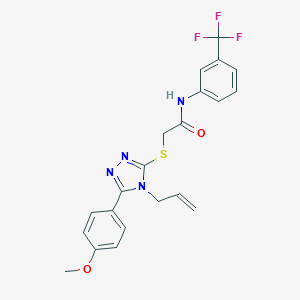 2-[[5-(4-methoxyphenyl)-4-prop-2-enyl-1,2,4-triazol-3-yl]sulfanyl]-N-[3-(trifluoromethyl)phenyl]acetamide