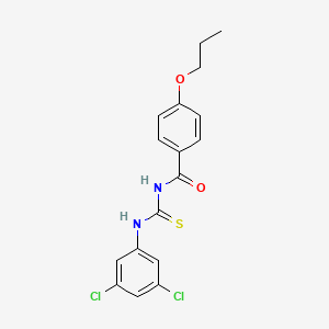 molecular formula C17H16Cl2N2O2S B3936594 N-[(3,5-dichlorophenyl)carbamothioyl]-4-propoxybenzamide 