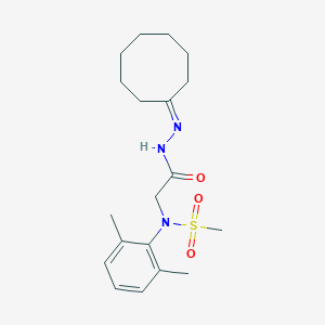 molecular formula C19H29N3O3S B393666 N-[(N'-CYCLOOCTYLIDENEHYDRAZINECARBONYL)METHYL]-N-(2,6-DIMETHYLPHENYL)METHANESULFONAMIDE 