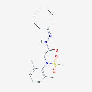 N-[2-(2-cyclooctylidenehydrazino)-2-oxoethyl]-N-(2,6-dimethylphenyl)methanesulfonamide