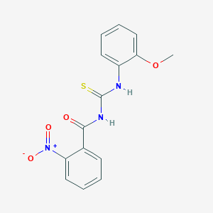 molecular formula C15H13N3O4S B3936671 N-[(2-methoxyphenyl)carbamothioyl]-2-nitrobenzamide 