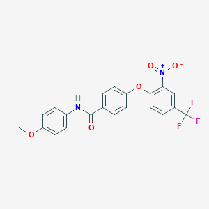 N-(4-methoxyphenyl)-4-[2-nitro-4-(trifluoromethyl)phenoxy]benzamide